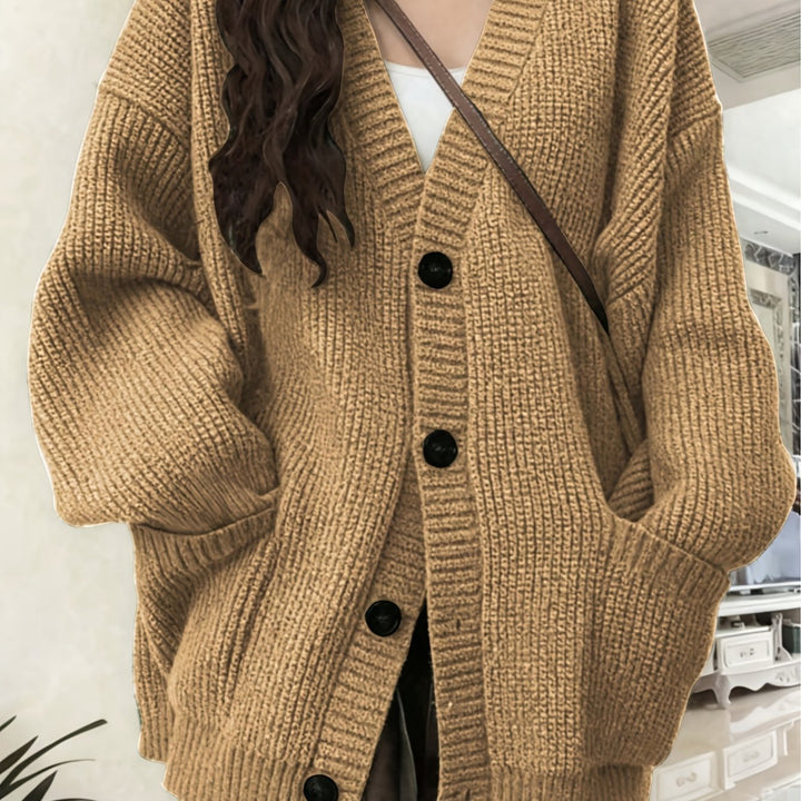 Cozy Fall Sweater Cardigan for Women with Cardigan V Neck Button