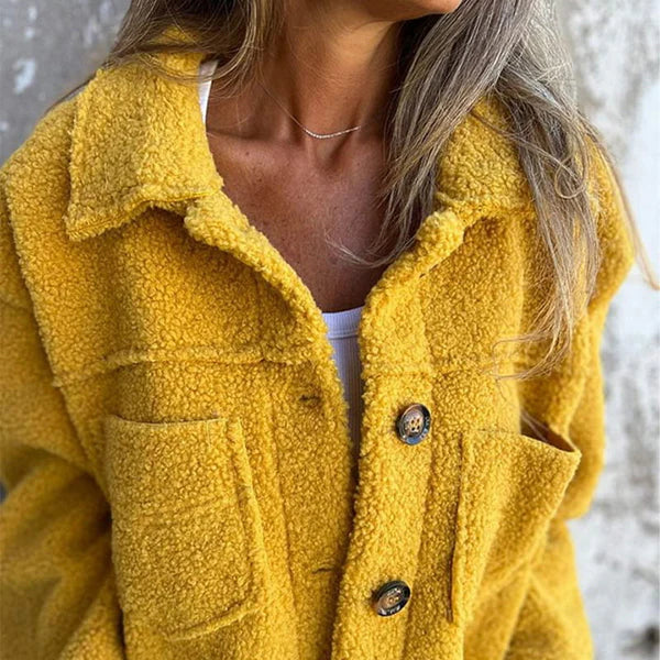 Rafaela | Women Button Down Teddy Coat
