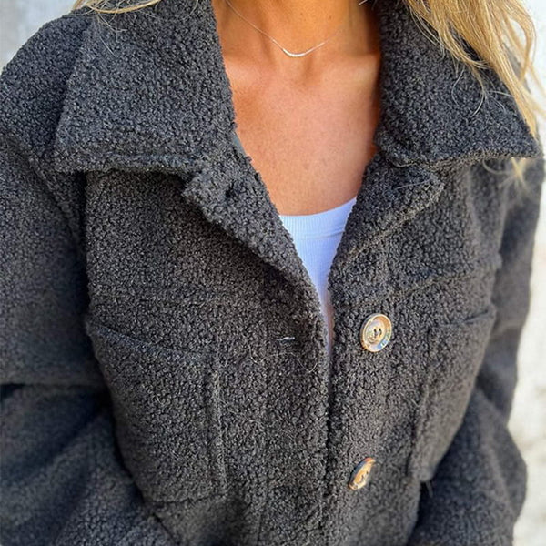 Rafaela | Women Button Down Teddy Coat