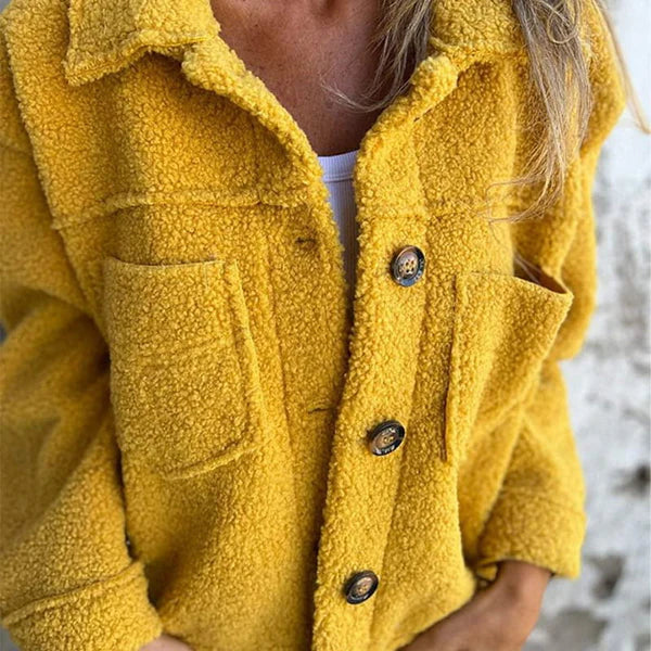 Rafaela | Women Button Down Teddy Coat