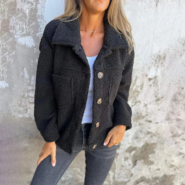Rafaela | Women Button Down Teddy Coat