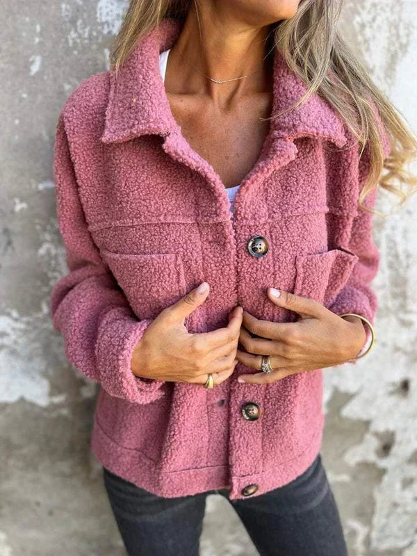 Rafaela | Women Button Down Teddy Coat