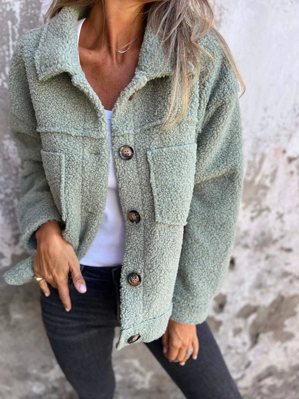 Rafaela | Women Button Down Teddy Coat