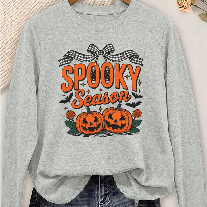 Marlowe | Women's Halloween Sweater Pumpkin Bat Print