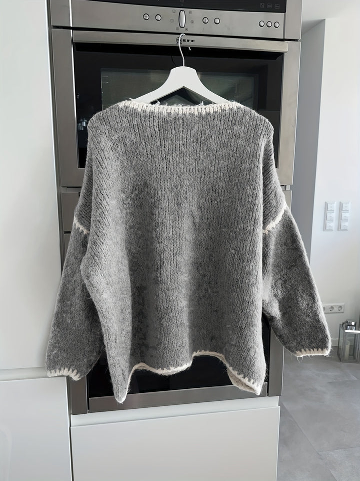 Ansley | Women Boat Neck Pullover Sweater
