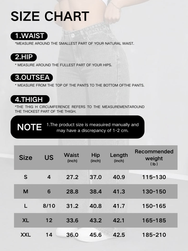 Sadie | Women's Black Denim Wide Leg Casual Relaxed Jeans
