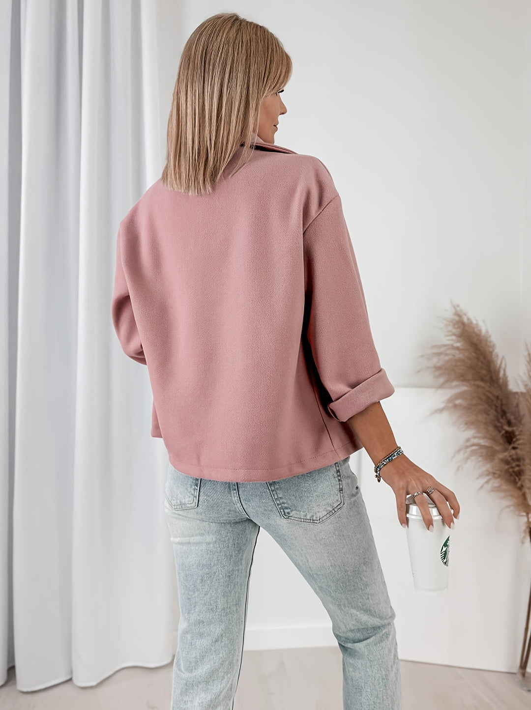 Aldith | Women Cropped Double Breasted Pea Coat