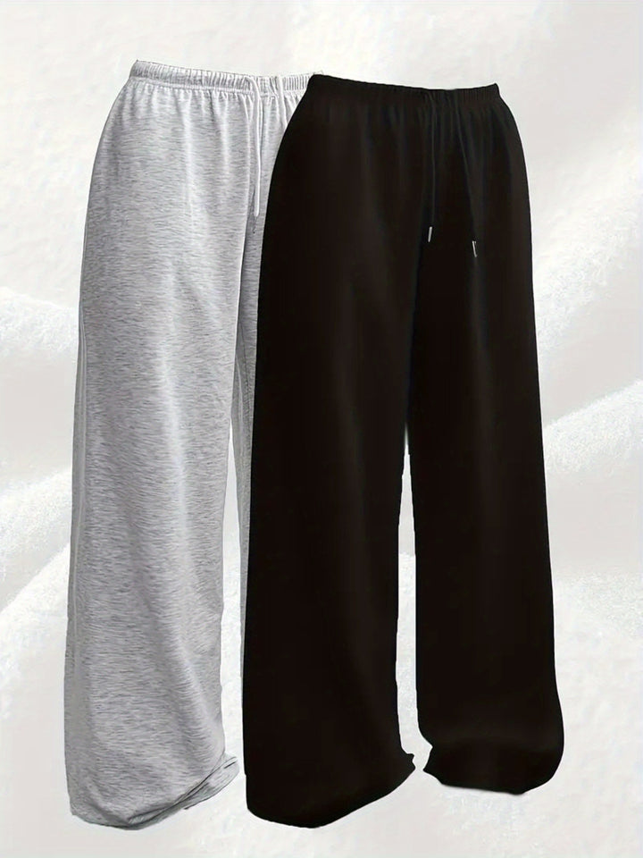 Elegant Black Knit Two Piece Set for Women with Casual Style