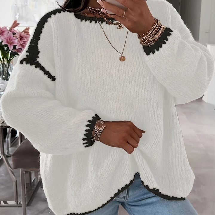 Ansley | Women Boat Neck Pullover Sweater