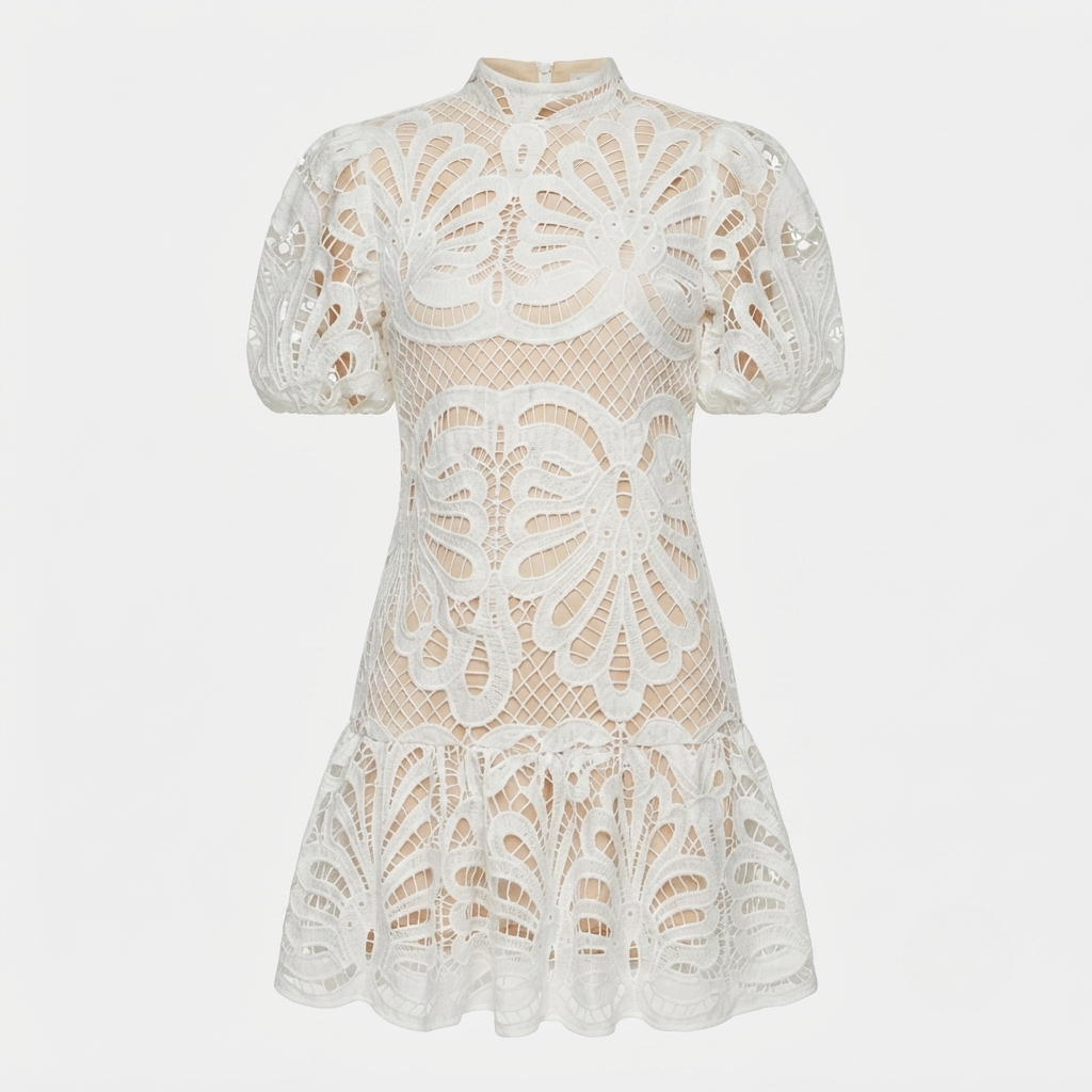Osgyth | Women Lace Mock Neck Wedding Guest Dress
