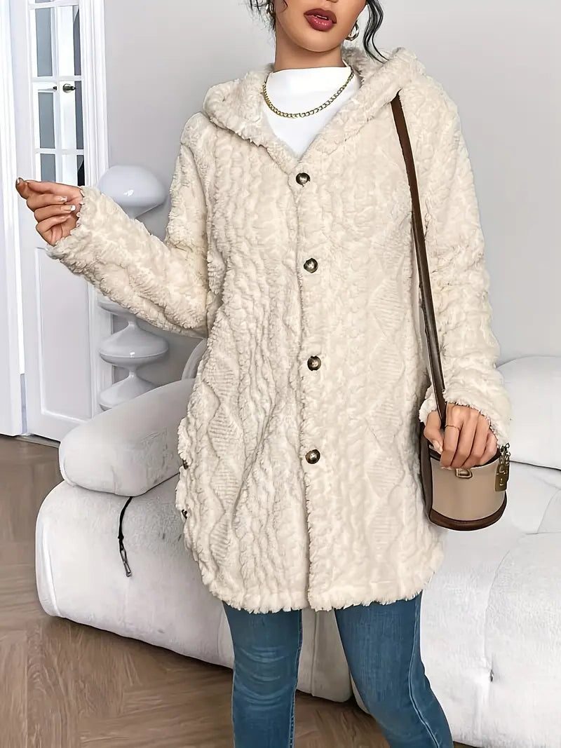 Elfrida | Women Hooded Fleece Cardigan Sweater