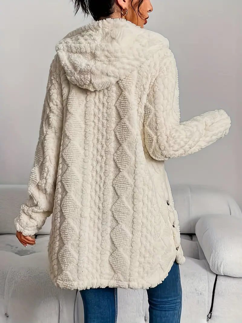 Elfrida | Women Hooded Fleece Cardigan Sweater