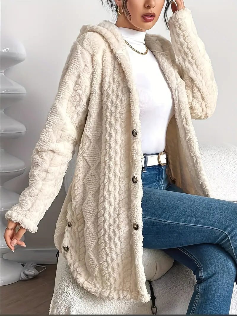 Elfrida | Women Hooded Fleece Cardigan Sweater
