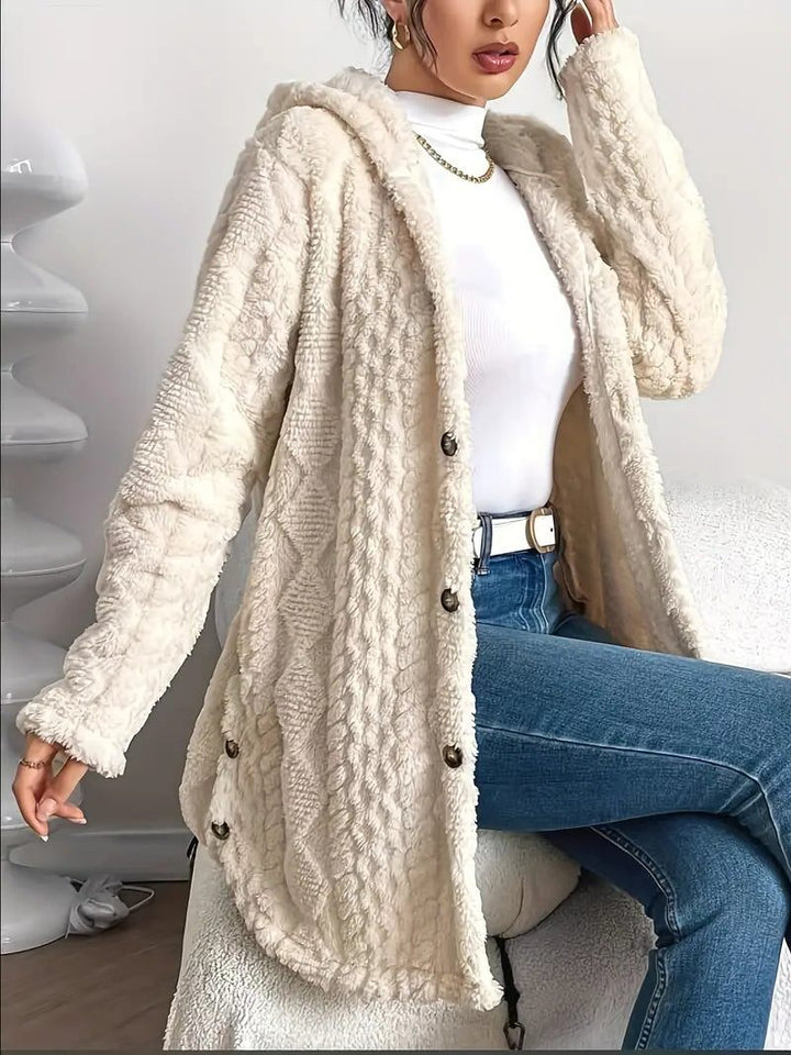Elfrida | Women Hooded Fleece Cardigan Sweater