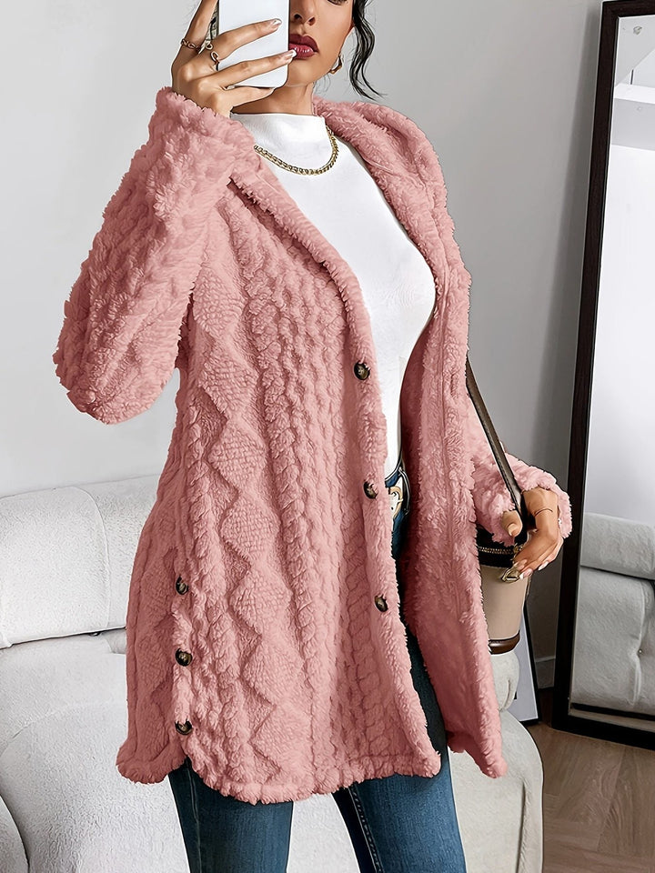 Elfrida | Women Hooded Fleece Cardigan Sweater