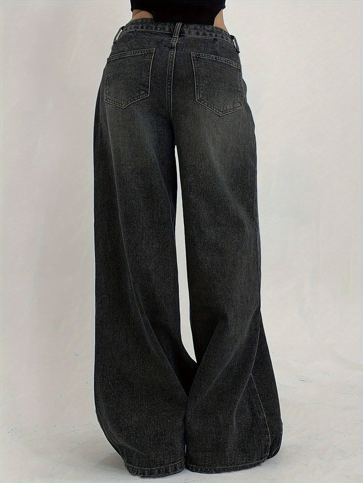 Stylish Denim Baggy Jeans for Women with Ultra Relaxed Plus Size Flowy Oversized Casual Style