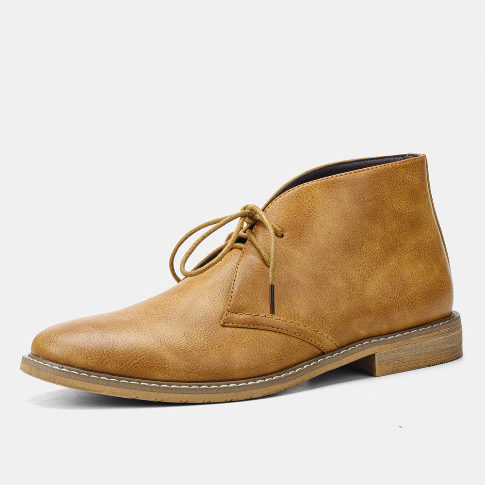 Archie | Men Leather Look Ankle Boots