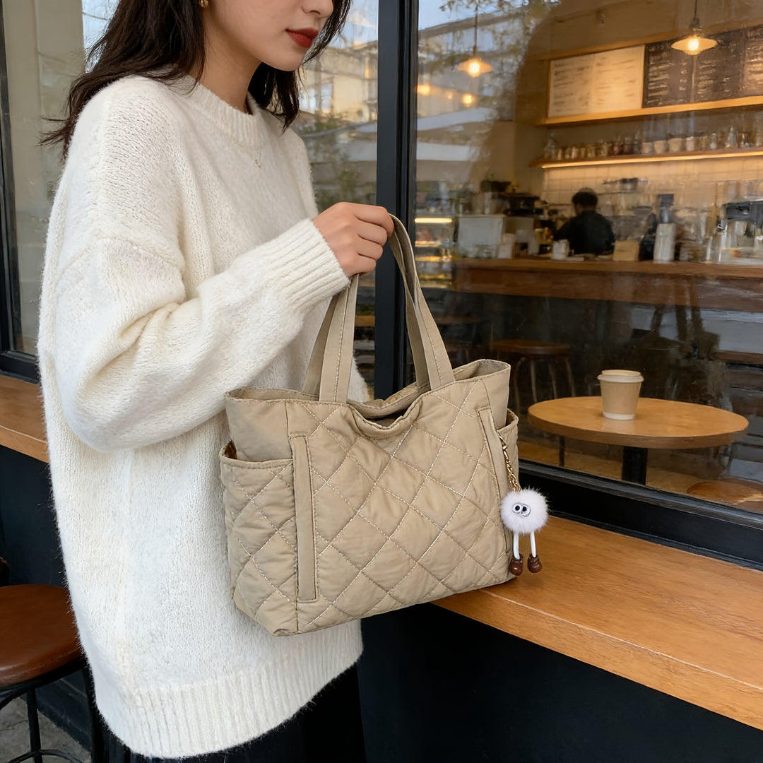 Werburga | Women Quilted Nylon Tote Bag
