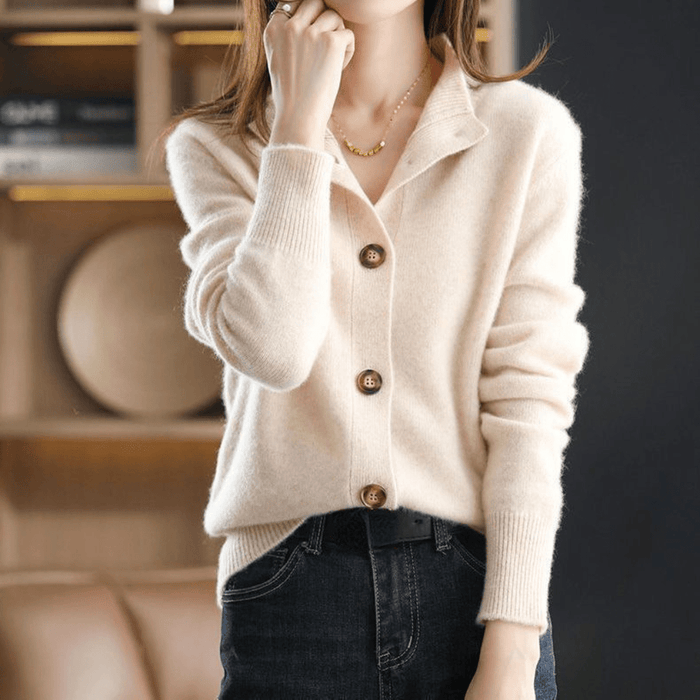 Hermia | Women Plush Button Front Cardigan