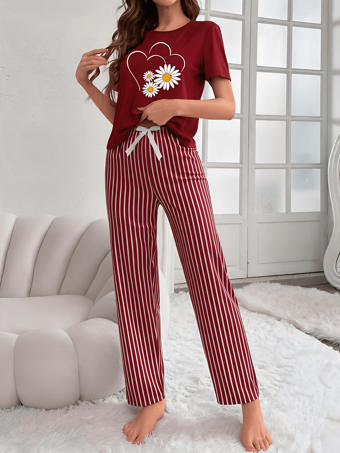 Kendra | Women's Floral Cotton Casual Pajama Set