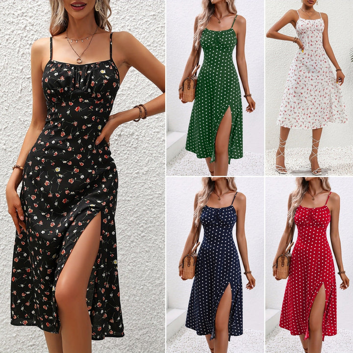 Nerys | Women Floral Side Slit Midi Dress