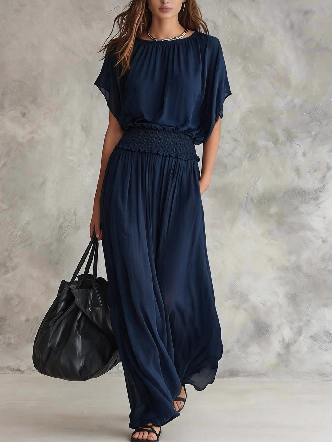 Eirlys | Women Smocked Wide Leg Jumpsuit