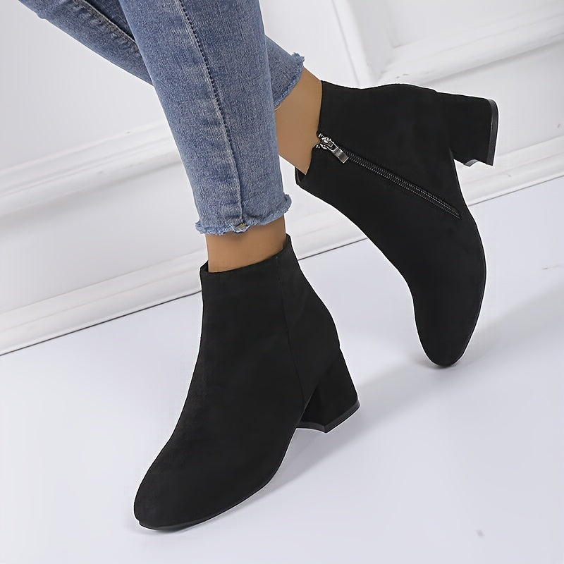 Moira | Women's Block Heel Ankle Chelsea Boots