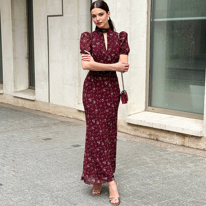 Faustina | Women Puff Sleeve Keyhole Race Day Dress