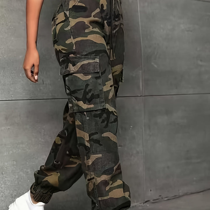 Stylish Camo Cargo Pants for Women with Plus Size Cute Casual Style