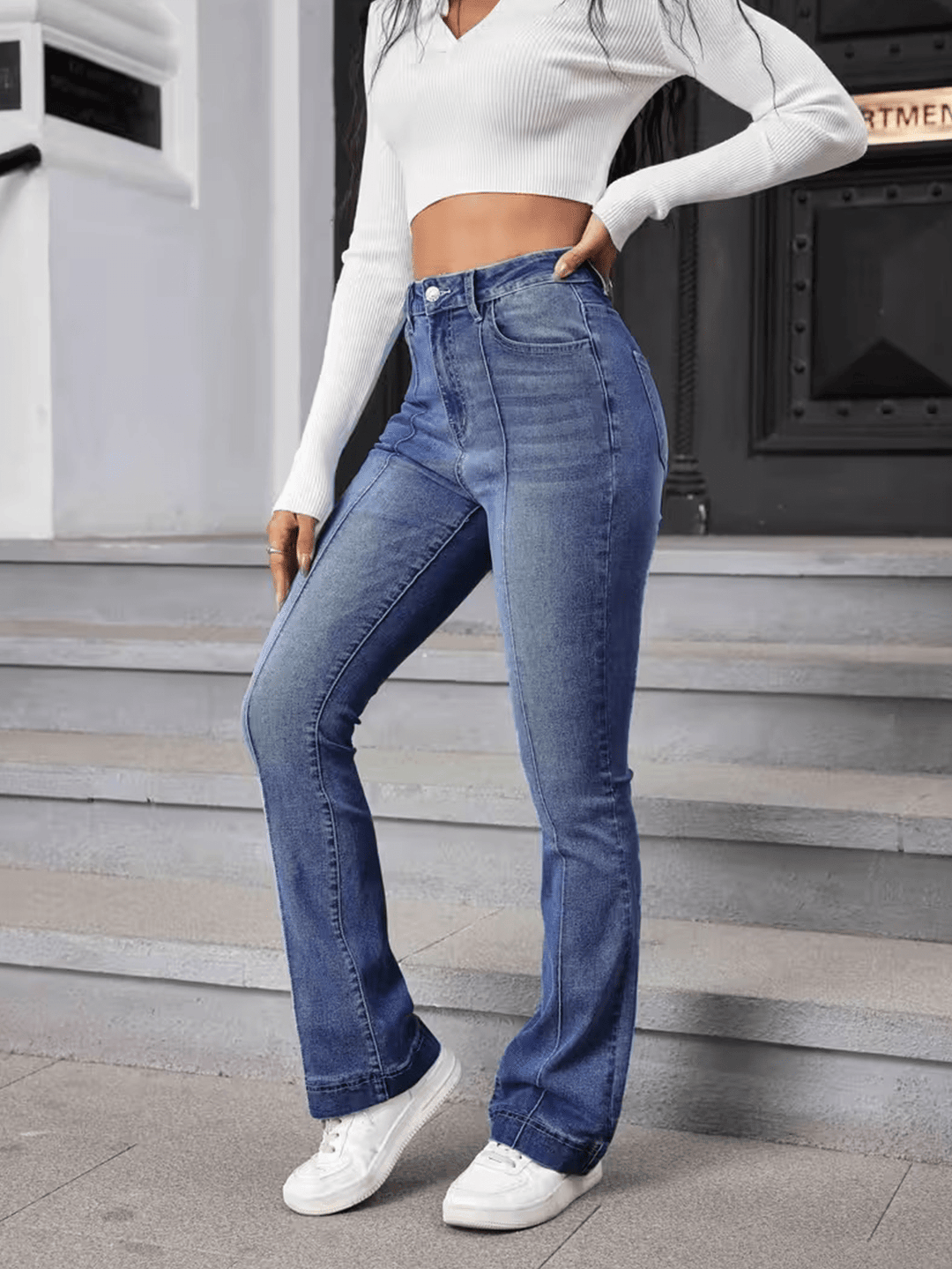 Vanessa | Women's Denim Casual Bootcut Vintage Relaxed Jeans