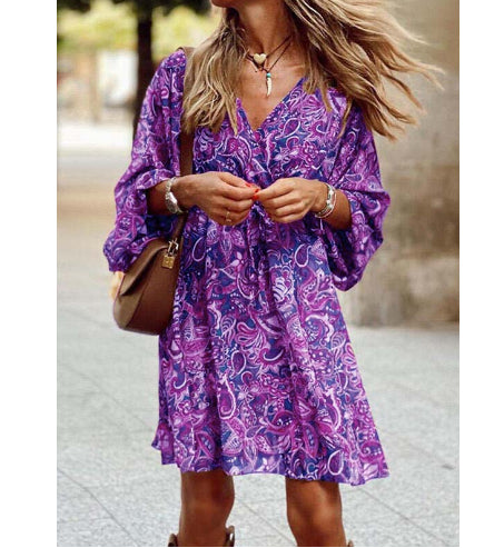 Evadne | Women Boho Balloon Sleeve Dress