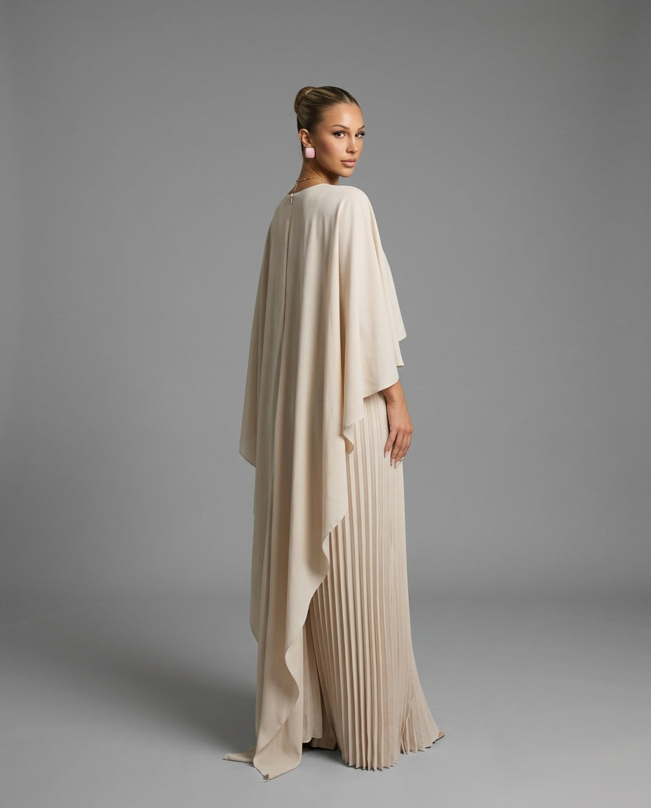 Bertille | Women Cape Overlay Wedding Guest Dress