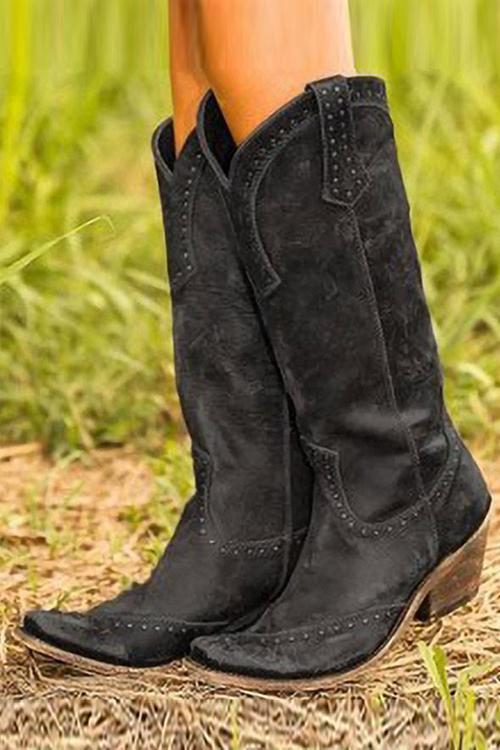 Dagmar | Women Studded Knee High Boots