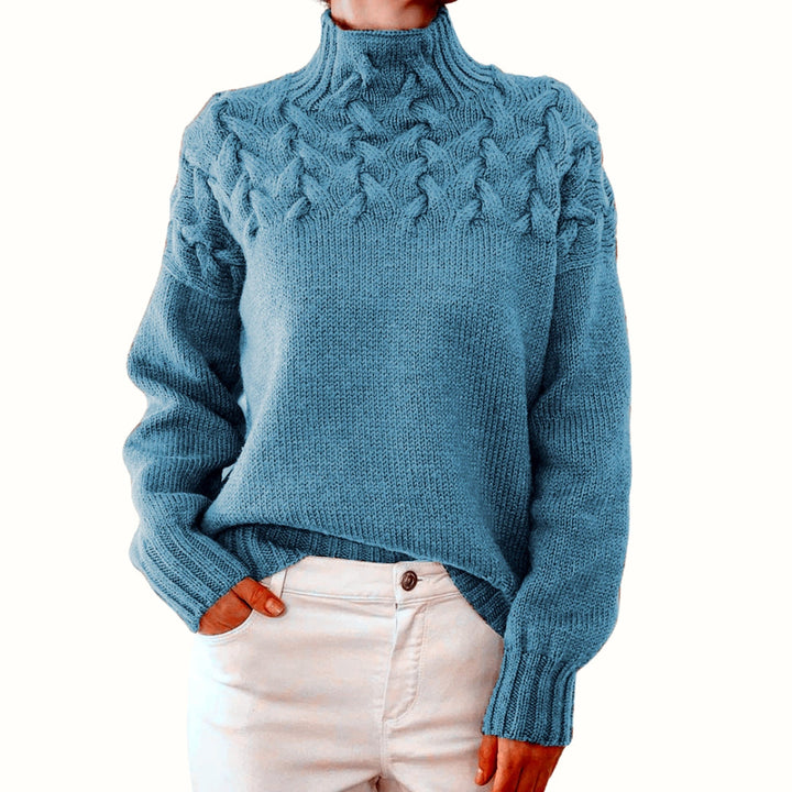 Aelfwynn | Women Cable Turtleneck Sweater