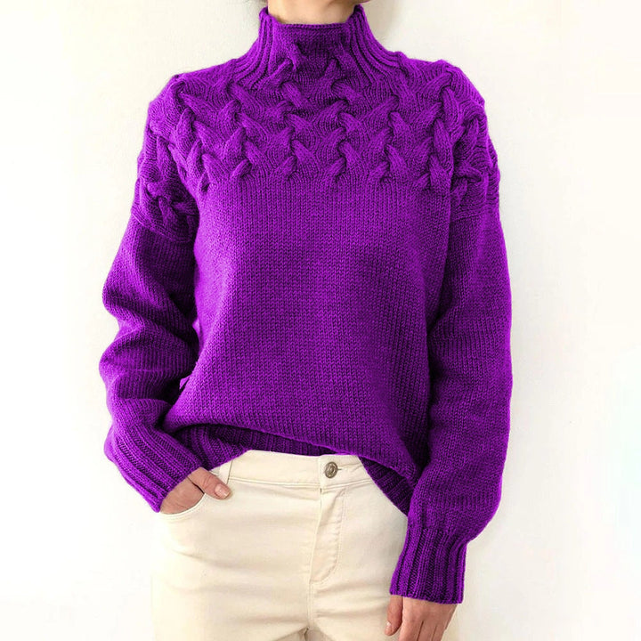 Aelfwynn | Women Cable Turtleneck Sweater