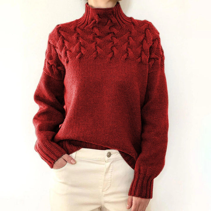 Aelfwynn | Women Cable Turtleneck Sweater