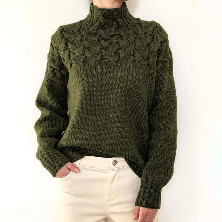 Aelfwynn | Women Cable Turtleneck Sweater
