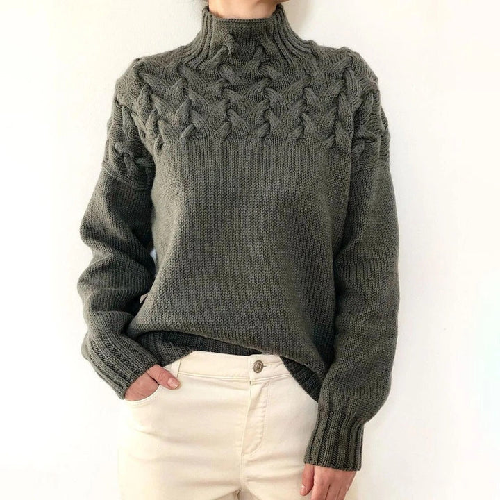 Aelfwynn | Women Cable Turtleneck Sweater