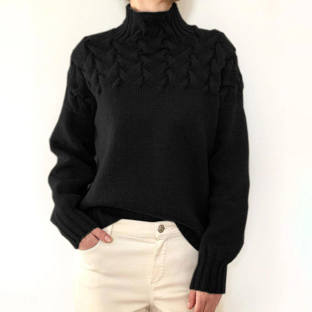 Aelfwynn | Women Cable Turtleneck Sweater
