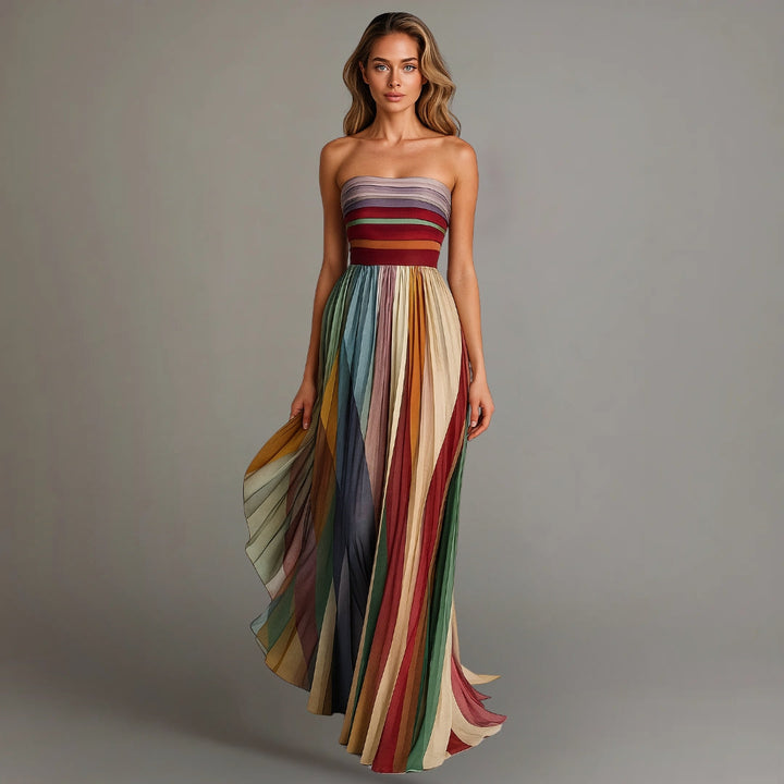 Elegant Bridesmaid Dress for Women with Strapless Plus Size Wedding Style