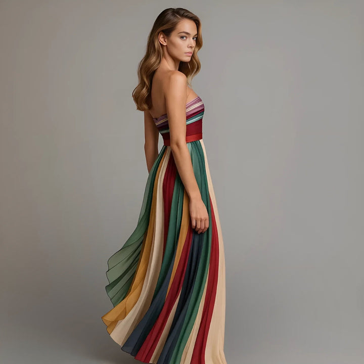 Elegant Bridesmaid Dress for Women with Strapless Plus Size Wedding Style