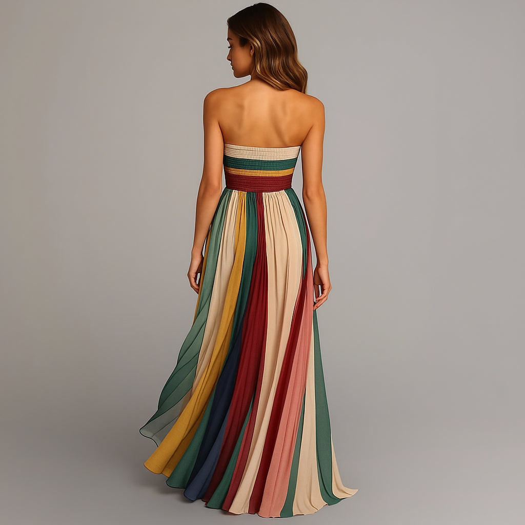 Elegant Bridesmaid Dress for Women with Strapless Plus Size Wedding Style