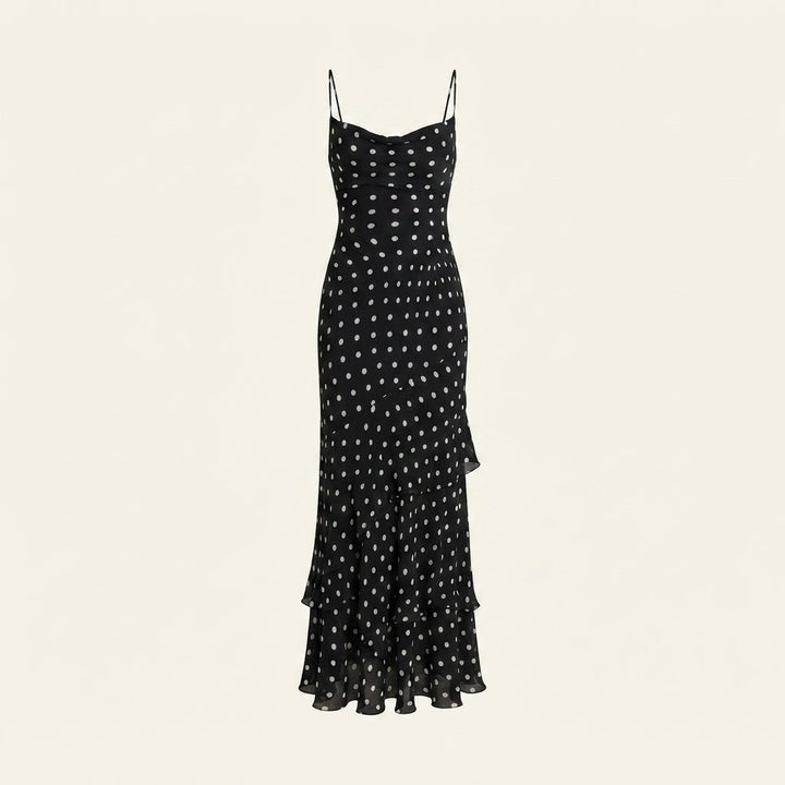 Sabina | Women Polka Dot Scarf Race Day Dress