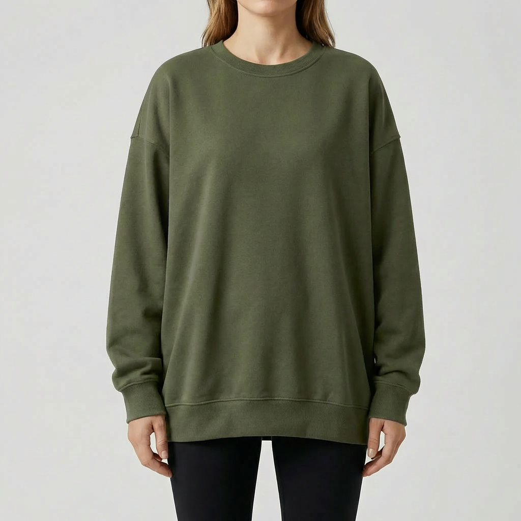 Capri | Women's Drop Shoulder Crew Neck Cardigan Sweater