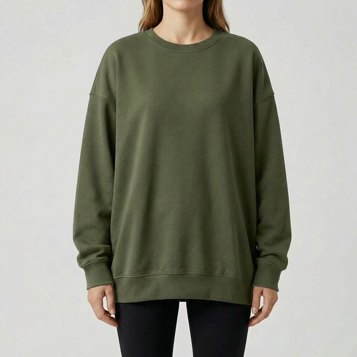 Capri | Women's Drop Shoulder Crew Neck Cardigan Sweater