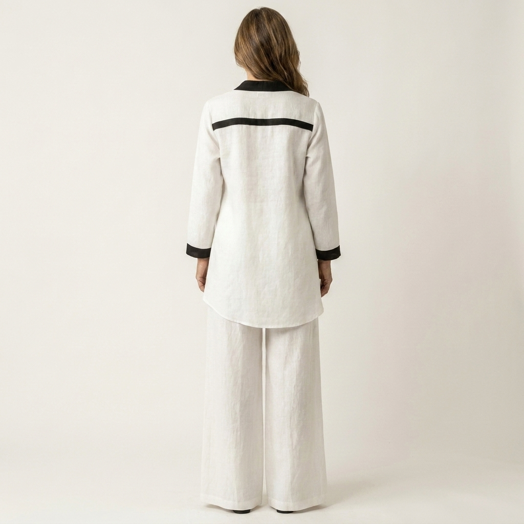 Eadburh | Women Wrap Top Wide Leg Pants Set