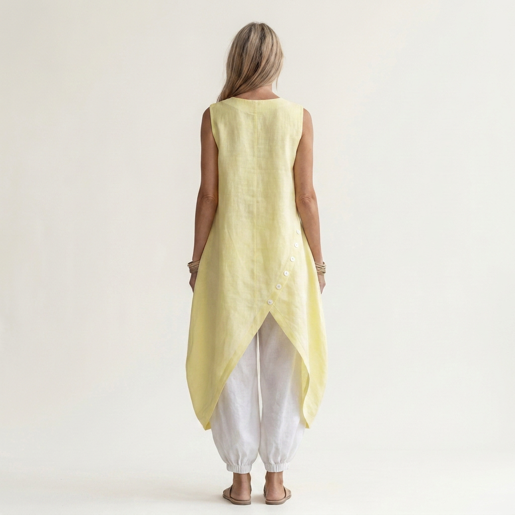 Cynethryth | Women Asymmetric Tunic Pants Set