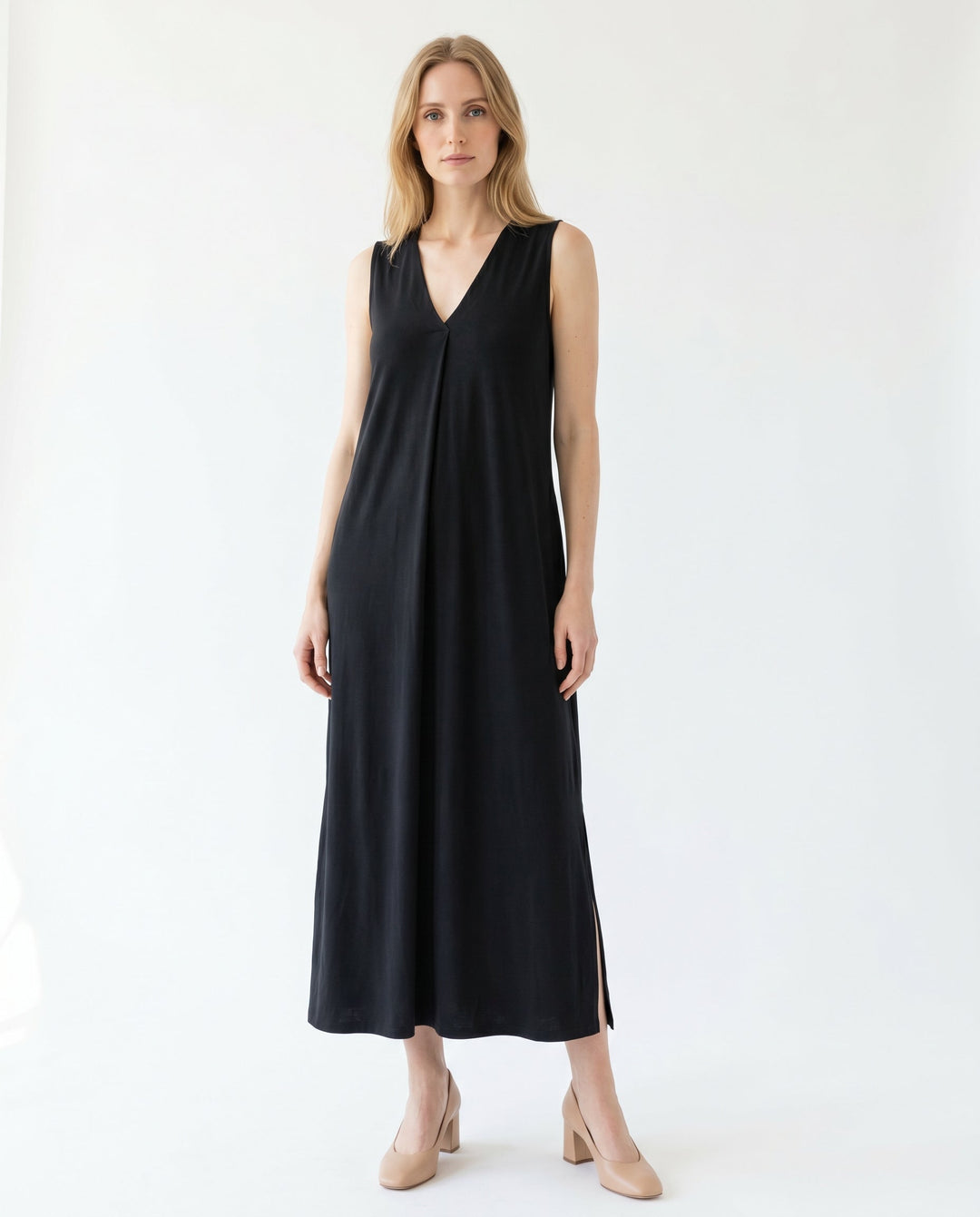 Alana | Women's V Neck Sleeveless Bridesmaid Maxi Dress