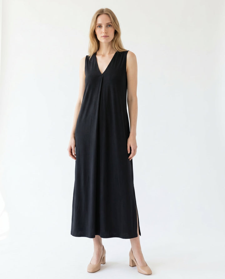 Alana | Women's V Neck Sleeveless Bridesmaid Maxi Dress