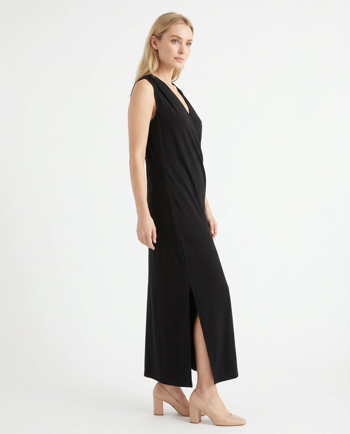 Alana | Women's V Neck Sleeveless Bridesmaid Maxi Dress